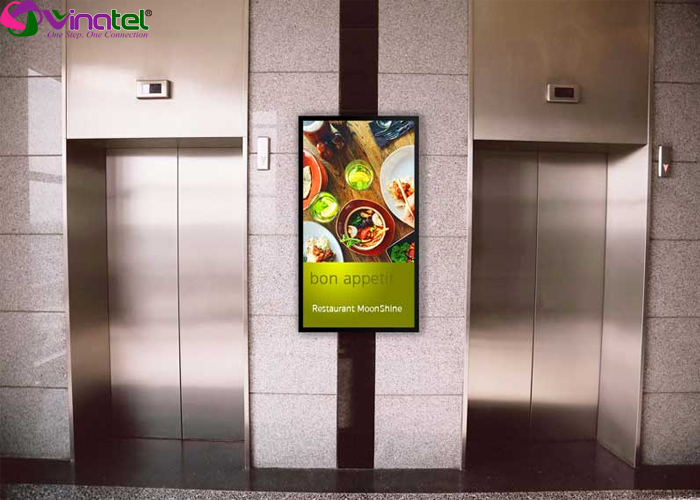 Tư vấn lắp đặt màn hình quảng cáo trong thang máy