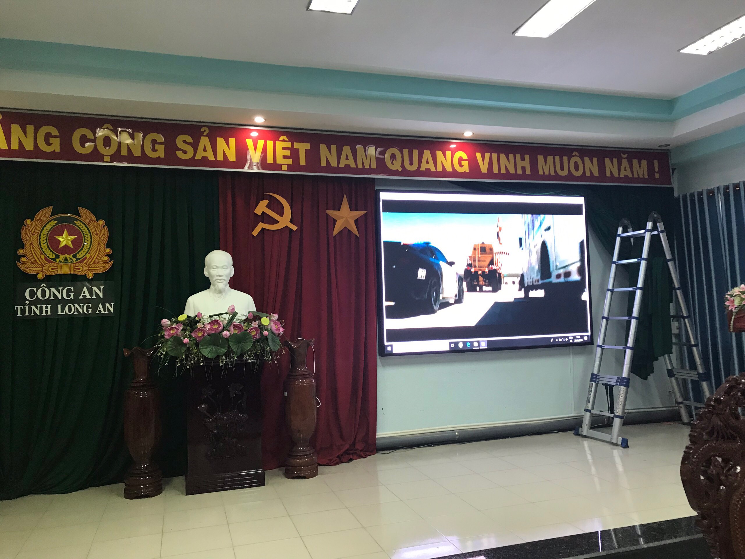 Dự án màn hình LED P3 tại văn phòng Công an tỉnh Long An I VNT